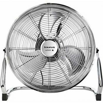 Taurus Sirocco 16 Ventilador circulador de Aire con aspas oscilantes, 3 velocidades, 3 hélices metálicas, 40 cm, 120 W, Rejilla extraíble, silencioso, Plata