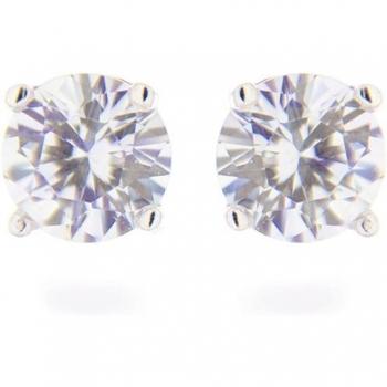 Pendientes Essential de Luxenter en plata de ley con circonita brillante y baño de rodio
