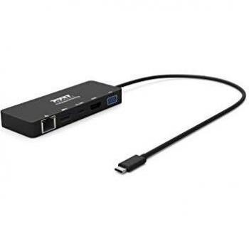 Base para portátil y replicador de puertos Port Designs 901909, Docking Station USB-C con 5 puertos