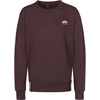 Alpha Industries Basic Small Logo Sweatshirt in Deep Maroon