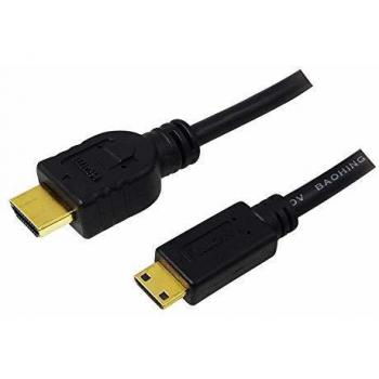 LogiLink 1.5m HDMI 1.4 High Speed Mini Cable with Ethernet, Gold Plated Connectors
