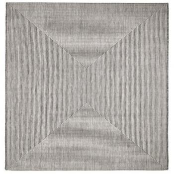 BB Home Alfombra de Exterior Quadro Gris 300 x 300 cm - Originalidad y Aire Fresco