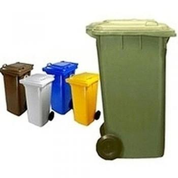 Cubo de Basura 240 Litros con Ruedas y Tapa - Azul