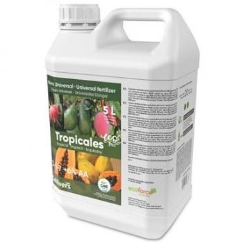 Abono Líquido Ecológico para Tropicales Cultivers 5 L - 100% Orgánico, Mayor Rendimiento y Aumento del Calibre del Fruto