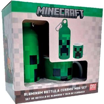 Cantimplora Aluminio + Taza Minecraft 500ml - Kids Licensing