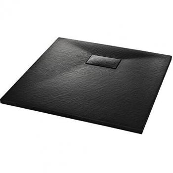 vidaXL Shower Base Tray SMC Black 80x80 cm