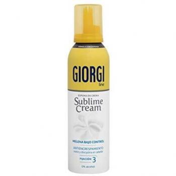 Giorgi Line - Sublime Cream, Espuma en Crema Melena Bajo Control sin Encrespamiento, Fórmula Concentrada 0% Alcohol % Siliconas, Fijación 3- 150 ml