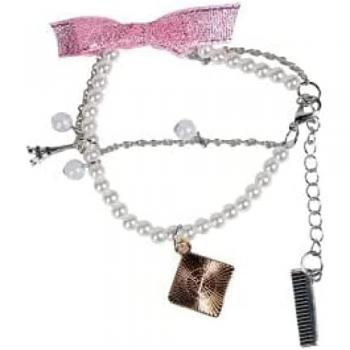 Pulsera de perlitas con adornos colgantes 1 pz