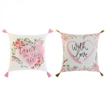 Cojín Romántico Home ESPRIT 45 x 5 x 45 cm (2 Unidades)