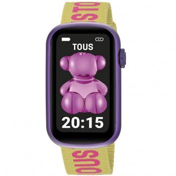 Smartwatch T-Band de mujer Tous con correa de nylon y silicona fucsia
