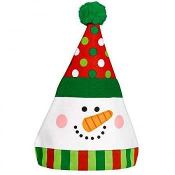 amscan - Gorro de Punto (Talla única), diseño de muñeco de Nieve