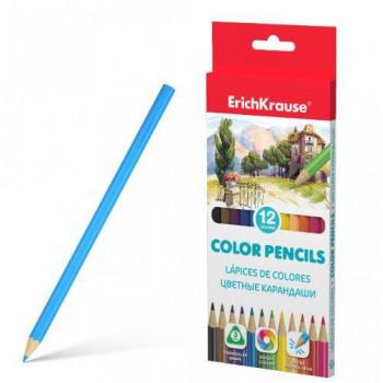 Caja de lápices de colores triangular 12 colores Erich Krause 49886