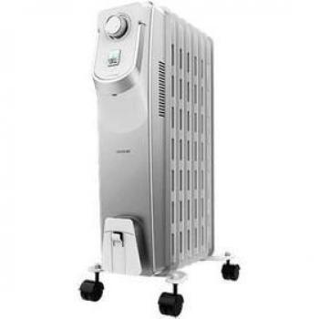 Radiador de Aceite Cecotec ReadyWarm 7000 Space 360º, 7 Módulos, 1500W, con Ruedas, Color Blanco