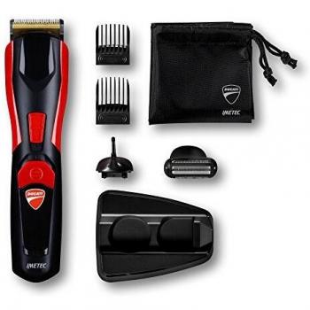 Imetec Ducati GK 618 Gearbox, Kit Recortador de Barba , 8 en 1 para cara y cuerpo, cuchillas de acero inoxidable, recortador de precisión, maquinilla de afeitar corporal