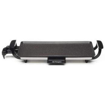 Barbacoa Eléctrica Orbegozo TBC1046 con Tabla de Asar Efecto Cerámico, Termostato y Asas de Tacto Frío, 2000W - 46x25 cm