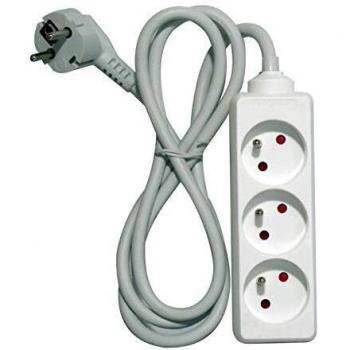 Regleta 3 enchufes sin interruptor 3m