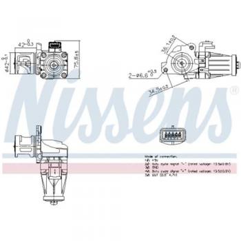 Válvula EGR NISSENS 98376 - Válvula EGR sin radiador, compatible con varios modelos de vehículos, fabricada por Nissens, alta calidad y durabilidad, diseño optimizado para un rendimiento eficiente del motor