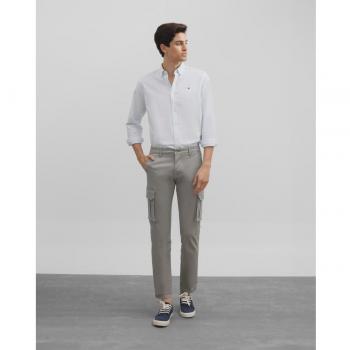 Silbon - Pantalón cargo de hombre en color gris con estilo slim fit
