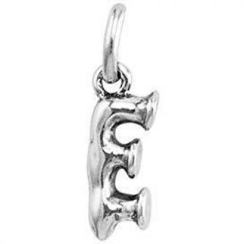 E's Silver Plated Alphabet Charm by UNOde50
