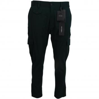 Dolce & Gabbana Green Cargo Cotton Stretch Jeans Pant - IT44 | XS, Slim-fit Trousers, male, Blue, Size: XS Green Cargo Stretch Jeans