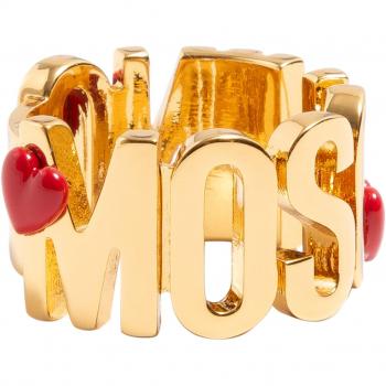 Moschino Women's Yellow Brass Ring Size M