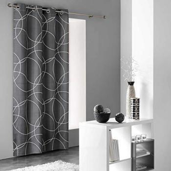 Cortina Opaca de Microfibra Impresa Elton - 140 x 240 cm - Ojetes