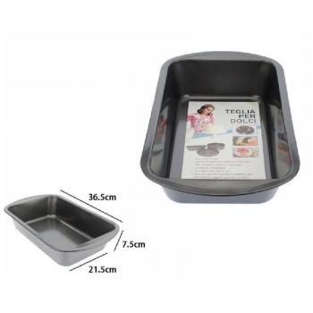 Molde Rectangular Antiadherente para Horno 36,5x21,5x7,5 cm - Ideal para Tartas Saladas y Dulces