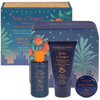 L'Erbolario Noche en Tánger Pack de Belleza (Gel 50ml, Crema 50ml, Perfume Sólido 15ml)