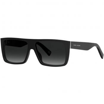 Marc Jacobs Rectangle Unisex Black Grey Dark Gradient Sunglasses - Style 096/S 08A, Size: 57 MM
