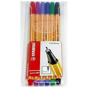 Stabilo Point 88 Point Fineliner Wallet Assorted 10 Pack 88​6