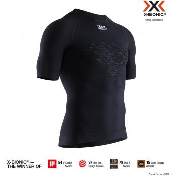 X-Bionic M/C Energizer Mk3 Round Neck Camiseta, Hombre, Negro, S
