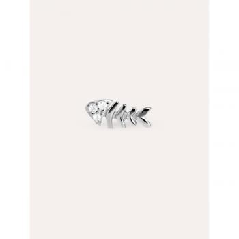 Pendiente Suelto Singularu Fishbone Spark Plata