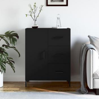 Armario negro de madera multicapa 69,5x34x90 cm