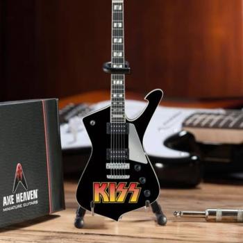 KISS Logo Paul Stanley Iceman Miniature Guitar Replica