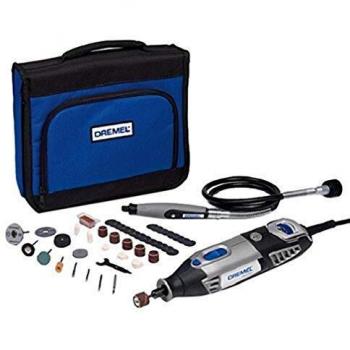 Dremel 4000 - Multiherramienta, 175 W, kit con 1 complemento, 45 accesorios, velocidad variable 5.000 - 35.000 rpm para tallar, grabar, fresar, amolar, limpiar, pulir, cortar y lijar
