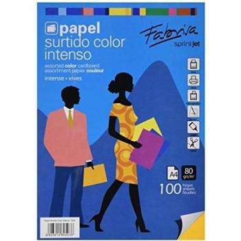 Fabrisa 74810SF-54221 - Papel de colores intensos surtidos