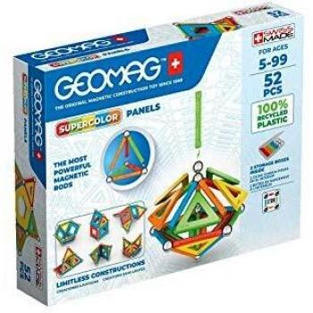 Geomag Supercolor Recycled Magnetic Construction Panels - 52 Pieces