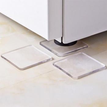 Almohadillas Transparentes Antivibración para Lavadora - Alfombrilla de Silicona Portátil Antideslizante con Absorción de Golpes