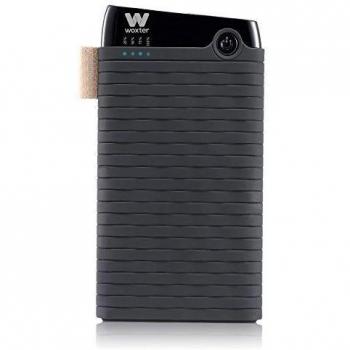 Woxter Power Bank 6000 SR - Alimentador portátil compatible con smartphones, tablets, reproductores MP3 y dispositivos USB, color negro
