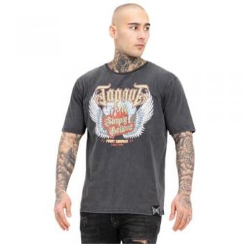 Camiseta de Hombre Tapout Dellano de Manga Corta Gris Lavado Talla XL con Ajuste Suelto