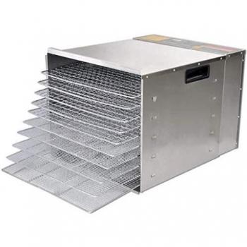 vidaXL Deshidratadora de Alimentos con 10 bandejas, Acero Inoxidable
