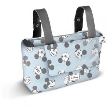 Bolso Maternidad Mickey Mouse Bonny, Tamaño 27x31x12cm, Organizador Carro Bebé Hamper Mommy, Azul