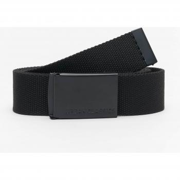 Urban Classics Extra Long Black Canvas Belt 140cm Unisex
