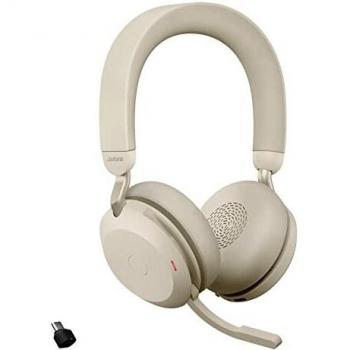 Jabra Evolve2 75 UC Wireless Stereo Headset with Link380 USB-C - Beige