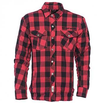 Camisa de Franela Dominator Riding West Coast Choppers con Refuerzo de Aramida en Rojo-Negro, Talla 2XL