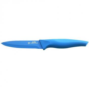 MasterChef Junior Cuchillo Pelador, Acero y Silicona, Azul, 21.5x2.2x1.8 cm