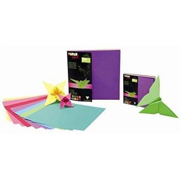 Clairefontaine 95008C - Un paquet de 100 feuilles origami 12x12 cm 80g, Assortiment mixte