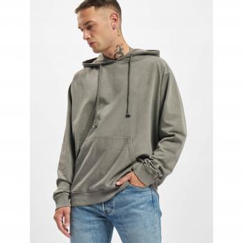 Urban Classics Overdyed Grey Cotton Hoodie