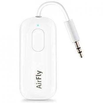 Twelve South AirFly Pro Wireless Transmitter/Receiver with Audio Sharing for Up to 2 AirPods/Wireless Headphones, USB White