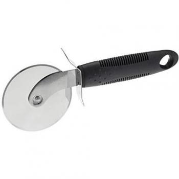 Cortador de Pizza Quid Habitat en Acero Inoxidable con Mango Soft Touch, Negro Mate, 23x9x3 cm